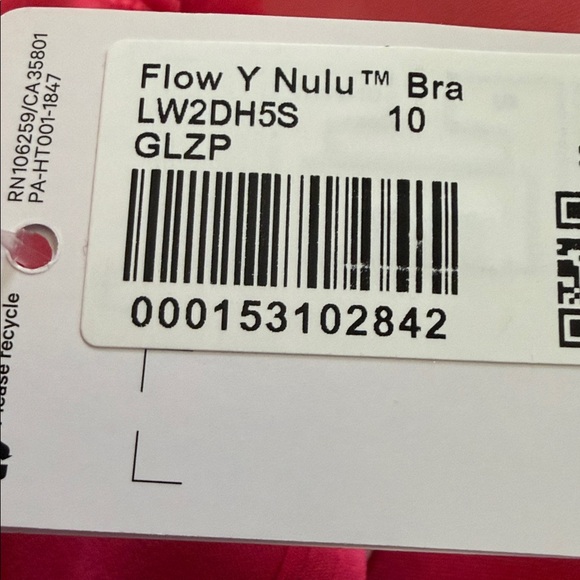 LULULEMON FLOW Y BRA GLAZE PINK COLOR SIZE 10 NWT - Picture 4 of 9